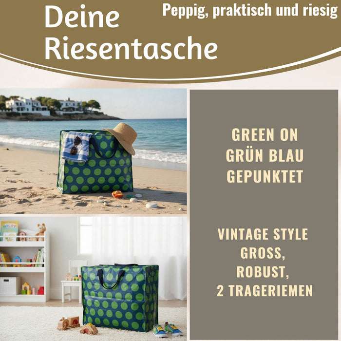 KI-generiertes Bild,XXL Jumbo Bag Green Spotlight 55cm Aufbewahrungstasche Einkaufstasche