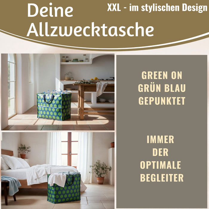 KI-generiertes Bild,XXL Jumbo Bag Green Spotlight 55cm Aufbewahrungstasche Einkaufstasche