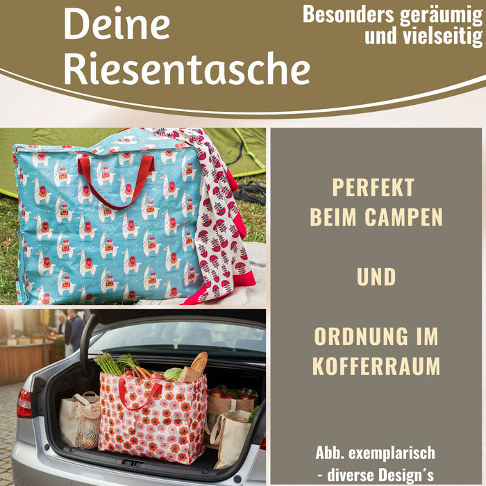 KI-generiertes Bild,XXL Jumbo Bag Tilde bunte Blumen 55cm Aufbewahrungstasche Einkaufstasche