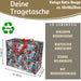 KI-generiertes Bild,XXL Jumbo Bag Blumen Marienkäfer 55cm Aufbewahrungstasche Einkaufstasche