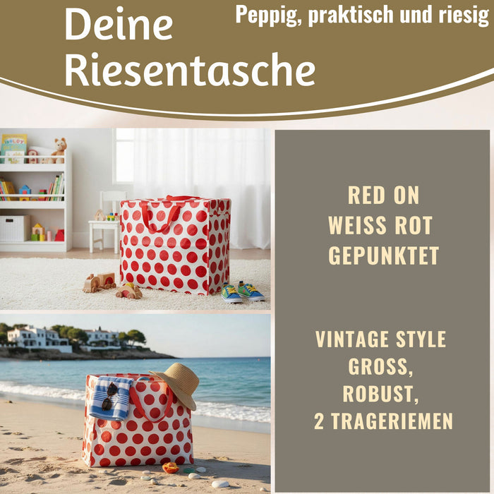 KI-generiertes Bild,XXL Jumbo Bag Red Spotlight 55cm Aufbewahrungstasche Einkaufstasche