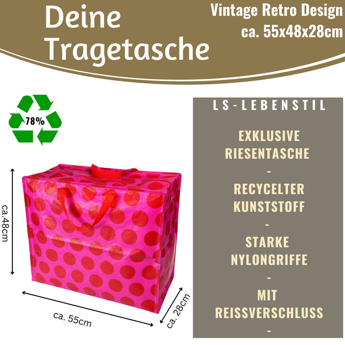 KI-generiertes Bild,XXL Jumbo Bag Pink Rot Spotlight 55cm Aufbewahrungstasche Einkaufstasche
