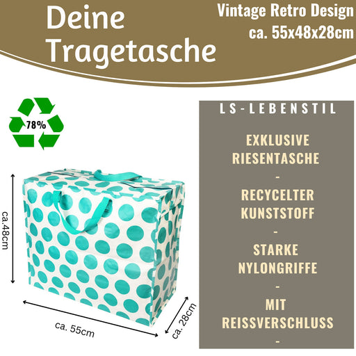 KI-generiertes Bild,XXL Jumbo Bag Turquoise Spotlight 55cm Aufbewahrungstasche Einkaufstasche
