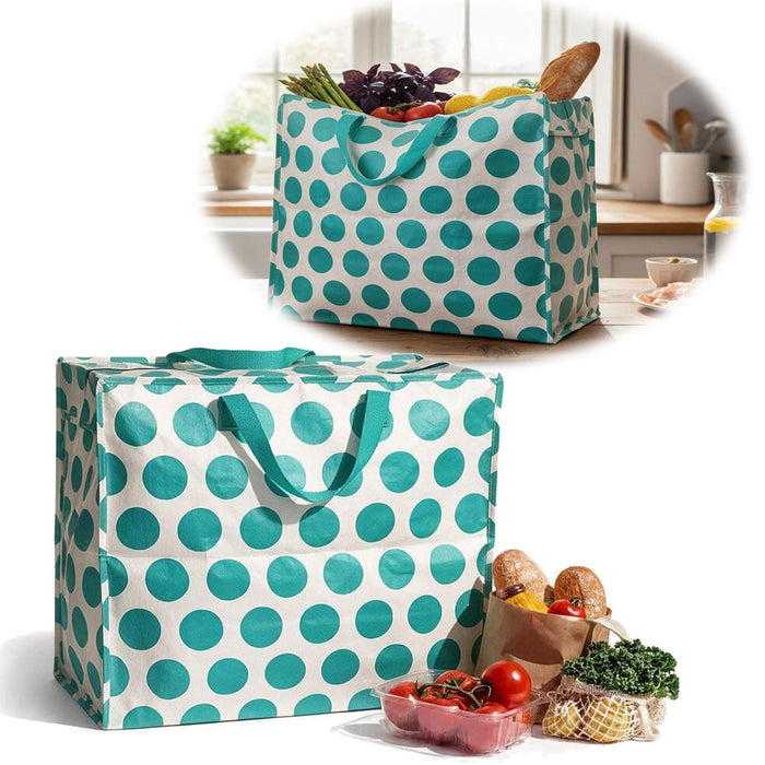 KI-generiertes Bild XXL Jumbo Bag Turquoise Spotlight 55cm Recycelt Kunststoff Aufbewahrungstasche Einkaufstasche