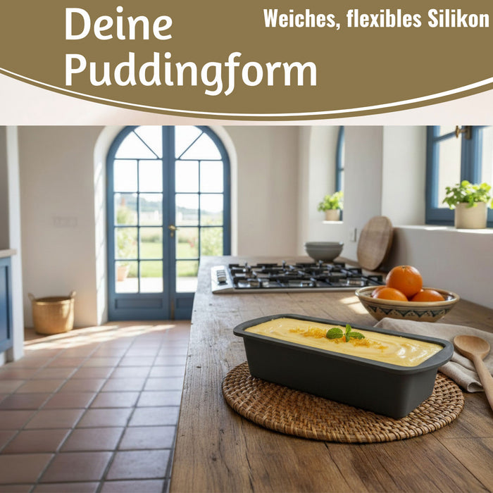 KI-generiertes Bild,Silikon Königskuchenform 25cm Backform Kuchenform Kastenform Brotbackform