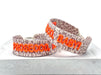 KI-generiertes Bild,Canvas Statement Armband Leo Prosecco Baby Leopard Quasten besticktes Webarmband