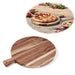 KI-generiertes Bild XL Holz Pizzateller 40cm FSC Akazie Griff Rund Servierbrett Vesperbrett Massiv