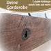 KI-generiertes Bild,Vintage Teak Holz Wandgarderobe 45cm 3/6 Haken Jackenhalter Braun Garderobenleiste