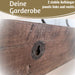 KI-generiertes Bild,Vintage Teak Holz Wandgarderobe 60cm 4/8 Haken Jackenhalter Braun Garderobenleiste
