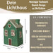 KI-generiertes Bild,Teelichthaus Lichterhaus Nyhavn 18cm Grün Weiß Herz Keramik Fachwerkhaus Teelichthalter