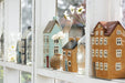 KI-generiertes Bild,Teelichthaus Lichterhaus Aarhus 24cm Keramik Fachwerkhaus Teelichthalter