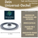 KI-generiertes Bild,Universal Glasdeckel Ø 18 20 22cm abgestufter Silikonrand Deckel für Pfannen Töpfe