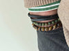 KI-generiertes Bild,Design Unisex Perlenarmband 20-21cm Oslo Tigerauge Braun Naturstein dehnbar elastisch