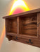 KI-generiertes Bild,Exkluisve XL Vintage Holz Wandgarderobe 70cm mit Ablage 4-fach Regal Doppelhaken