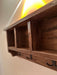 KI-generiertes Bild,Exkluisve XL Vintage Holz Wandgarderobe 70cm mit Ablage 4-fach Regal Doppelhaken