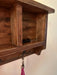 KI-generiertes Bild,Exkluisve XL Vintage Holz Wandgarderobe 70cm mit Ablage 4-fach Regal Doppelhaken