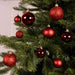 KI-generiertes Bild,30 Kunststoff Weihnachtskugeln Rot 4cm-6cm Baumkugel Dekokugel