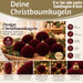 KI-generiertes Bild,8 XL Design Weihnachtskugeln 8cm Samt Bordeaux Rot Kunststoff Baumkugel Deko