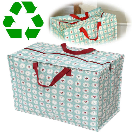 KI-generiertes Bild XXL Jumbo Bag Vintage Doily 55cm Recycelt Kunststoff Aufbewahrungstasche Einkaufstasche