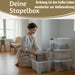 KI-generiertes Bild,XL Stapelbox Allzweckbox 40x28x20cm ?? mit Deckel Transportbox Stapelkiste