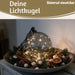 KI-generiertes Bild,XL Deko Glas Lichtkugel 30LED 14cm Grau Anthrazit Glaskugel Timer Batterie Anhängen