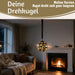 KI-generiertes Bild,XL Deko Glas Lichtkugel 15LED 14cm Gold drehbar Timer Batterie Anhängen