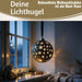 KI-generiertes Bild,XL Deko Glas Lichtkugel 15LED 14cm Gold drehbar Timer Batterie Anhängen