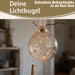 KI-generiertes Bild,XL Deko Glas Lichtkugel 30LED 14cm Gold Rose Glaskugel Timer Batterie Anhängen