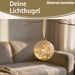 KI-generiertes Bild,XL Deko Glas Lichtkugel 30LED 14cm Gold Rose Glaskugel Timer Batterie Anhängen