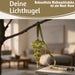 KI-generiertes Bild,XL Deko Glas Lichtkugel 10 LED 27cm Zapfen Silber Glaskugel Timer Batterie Anhängen