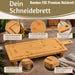 KI-generiertes Bild,XL Holz Schneidebrett 50cm auf Füßen Bambus Saftrille Serviertablett Vesperbrett