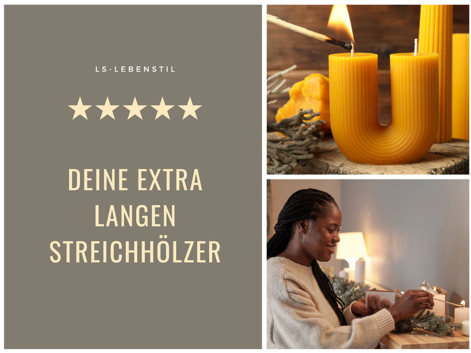 KI-generiertes Bild,XXL 120 Streichhölzer 30cm lang 2er-Set Weihnachten Köcher Zündhölzer